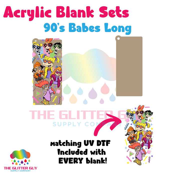 Acrylic Blank & Keychain Kit - 90’s Babes Long 094