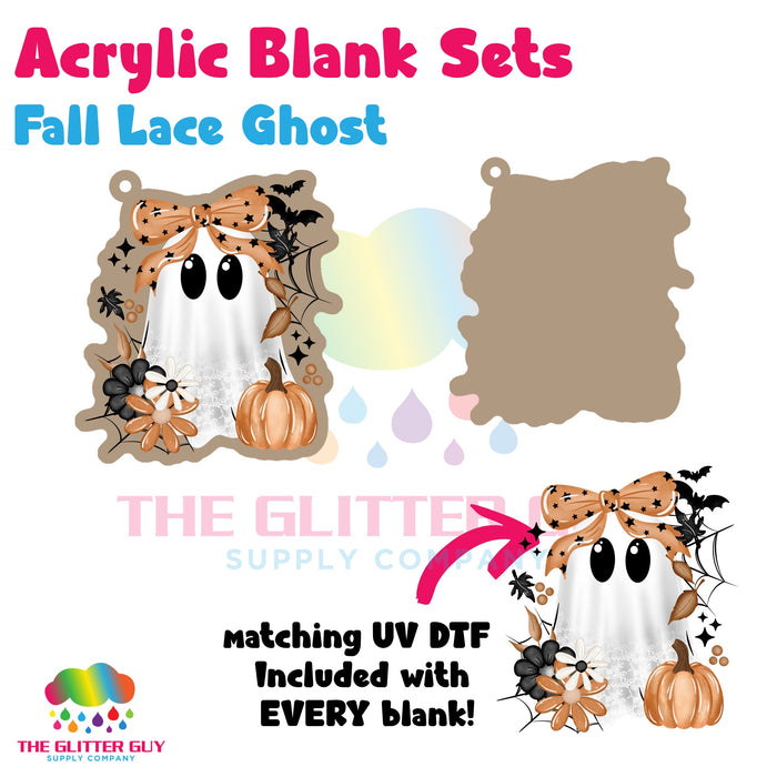 Acrylic Blank & Keychain Kit - Fall Lace Ghost AB-094