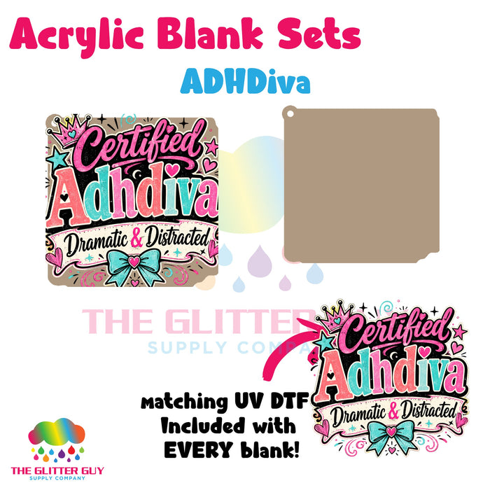 Acrylic Blank & Keychain Kit - ADHDiva 096
