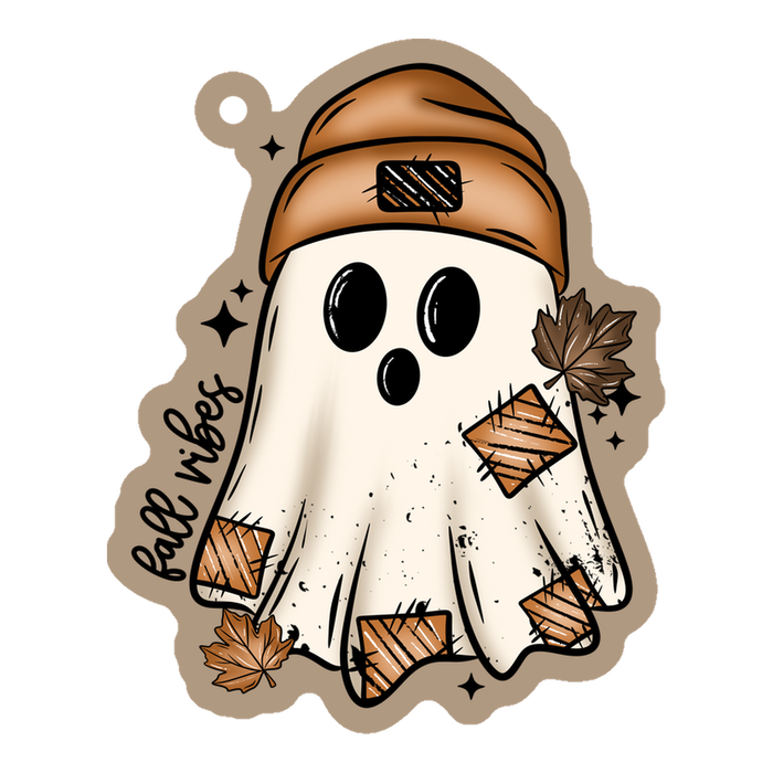 Acrylic Blank & Keychain Kit - Fall Vibes Ghost With Patches AB-096