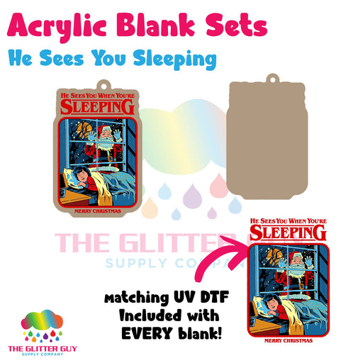 He Sees You Sleeping acrylic blank and keychain kit AB-098