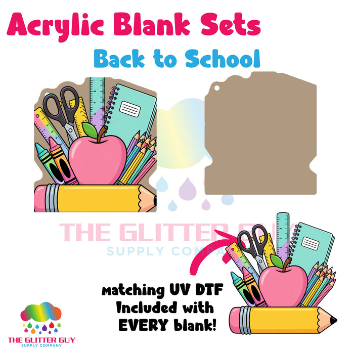 Acrylic Blank & Keychain Kit - Back to School 100