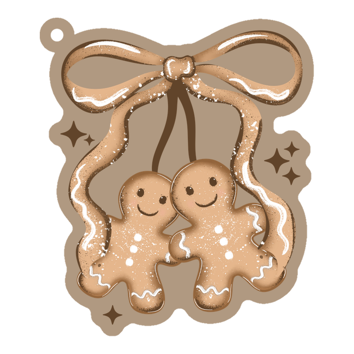 Acrylic Blank & Keychain Kit - Gingerbread Cherry Bow AB-100