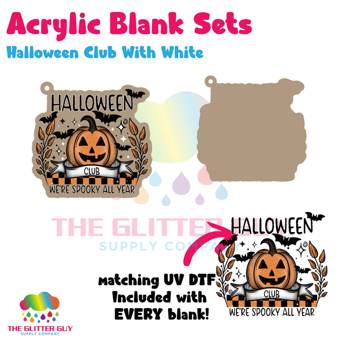 Acrylic Blank & Keychain Kit - Halloween Club With White AB-102
