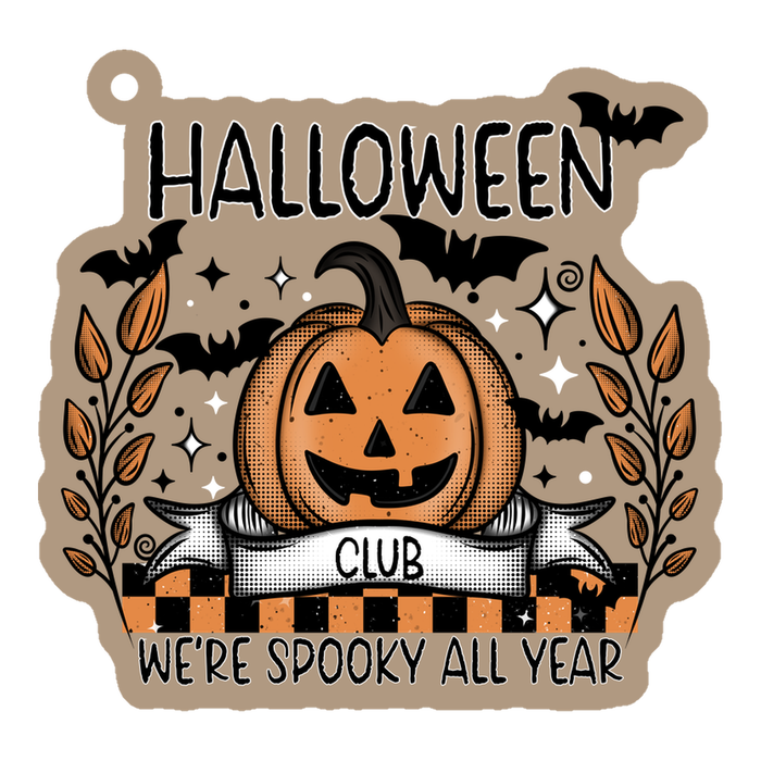Acrylic Blank & Keychain Kit - Halloween Club With White AB-102