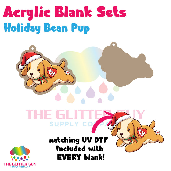 Holiday Bean Pup acrylic blank and keychain kit AB-103