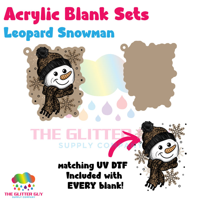 Acrylic Blank & Keychain Kit - Leopard Snowman AB-104