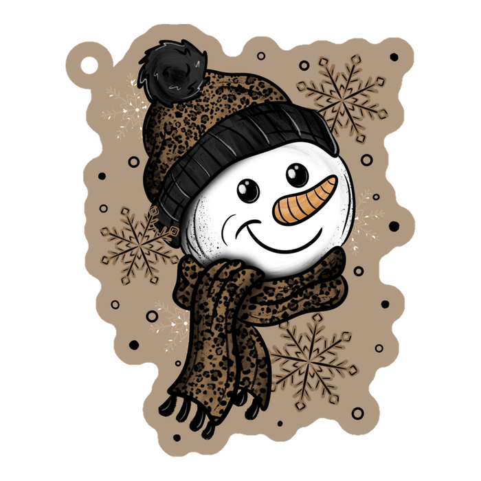 Acrylic Blank & Keychain Kit - Leopard Snowman AB-104