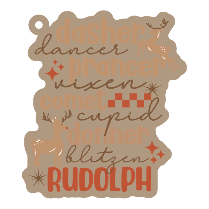 Acrylic Blank & Keychain Kit - Reindeer List AB-105