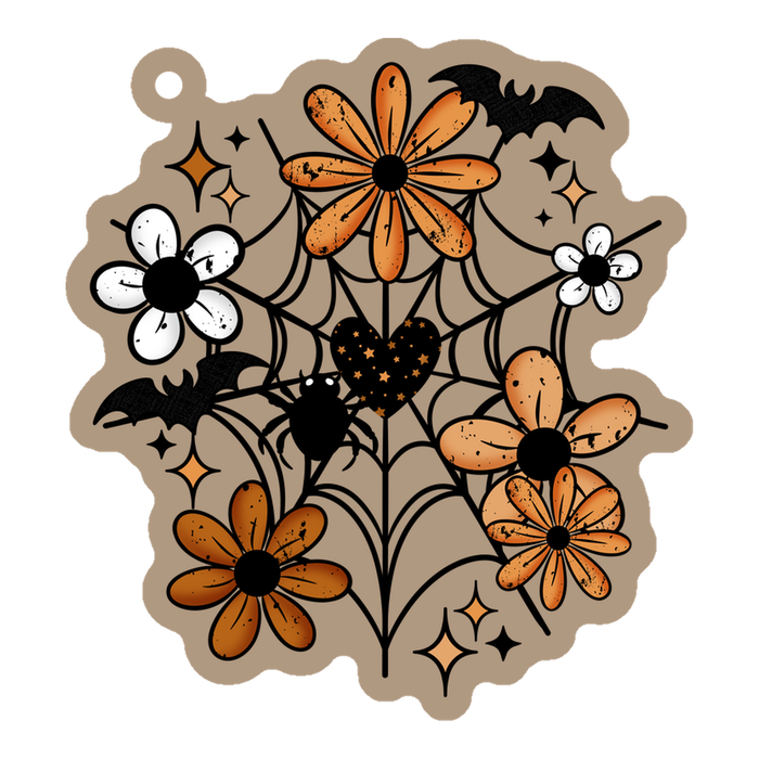 Acrylic Blank & Keychain Kit - Spiderweb Florals AB-106