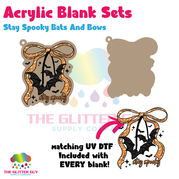 Acrylic Blank & Keychain Kit - Stay Spooky Bats And Bows AB-108