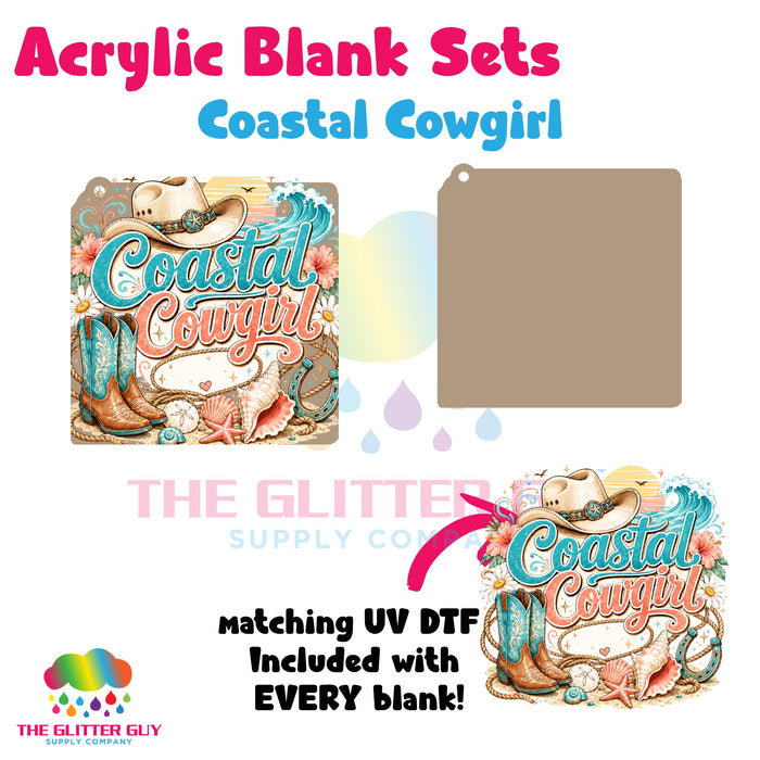 Acrylic Blank & Keychain Kit - Coastal Cowgirl 111