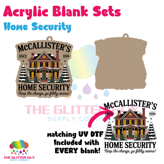 Home Security acrylic blank and keychain kit AB-111