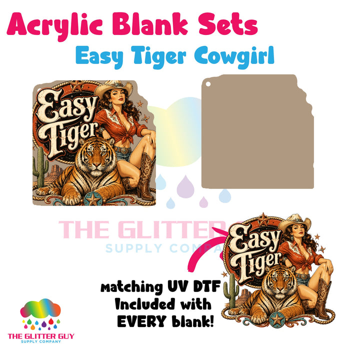 Acrylic Blank & Keychain Kit - Easy Tiger Cowgirl 119