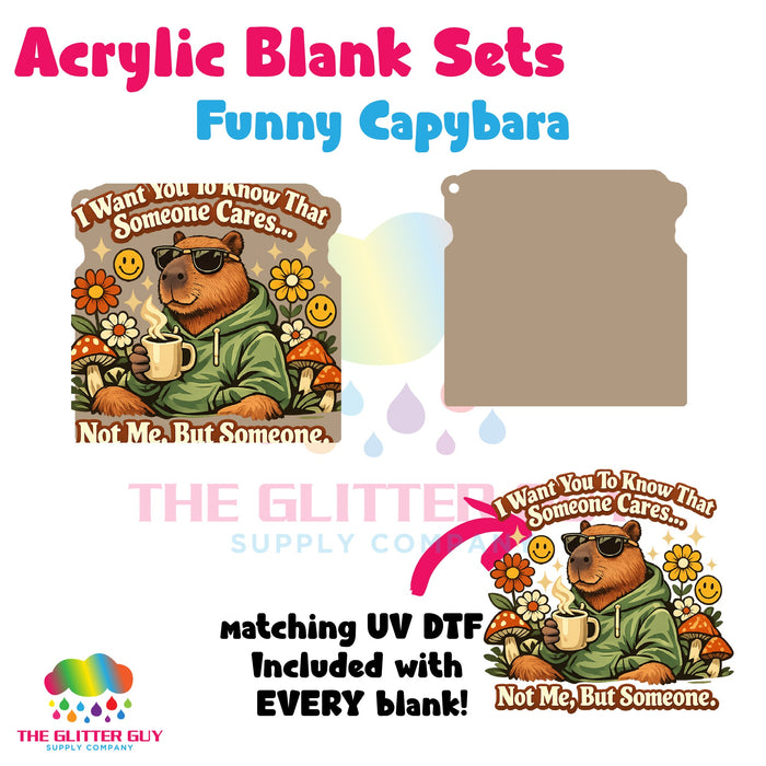 Acrylic Blank & Keychain Kit - Funny Capybara 123