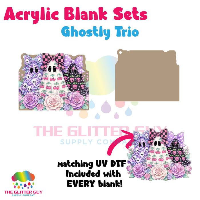 Acrylic Blank & Keychain Kit - Ghostly Trio 125