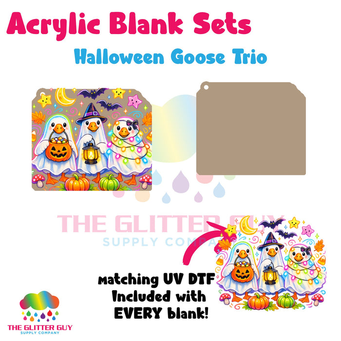 Acrylic Blank & Keychain Kit - Halloween Goose Trio 129