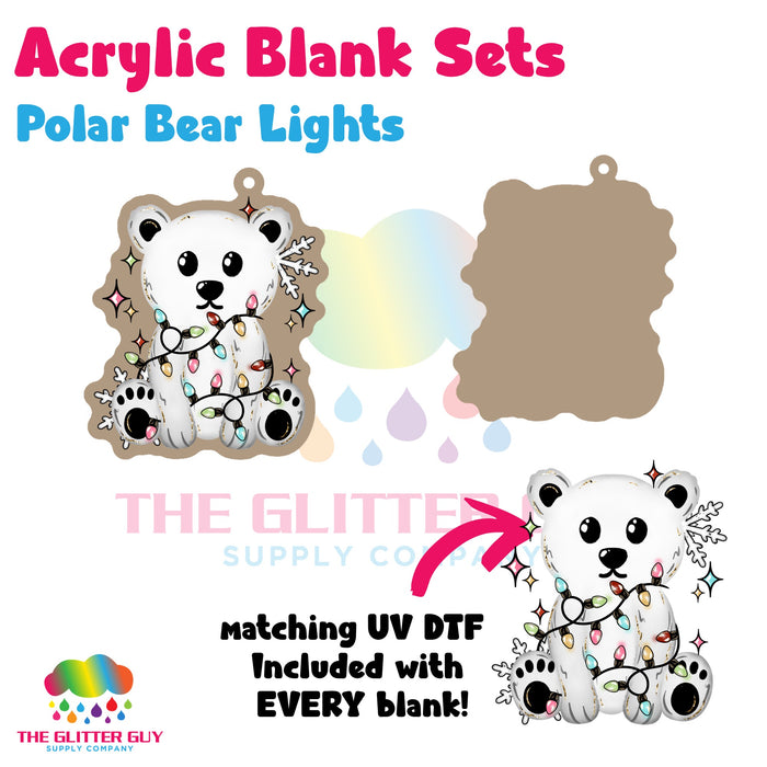 Polar Bear Lights acrylic blank and keychain kit AB-129