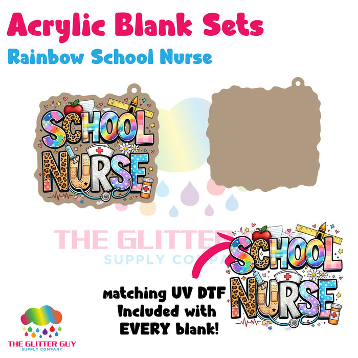 Rainbow School Nurse acrylic blank and keychain kit AB-131