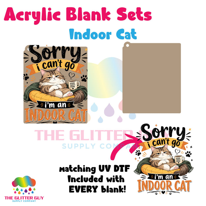 Acrylic Blank & Keychain Kit - Indoor Cat 137