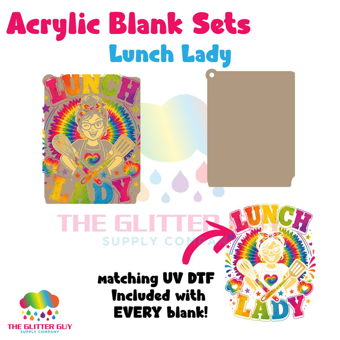 Acrylic Blank & Keychain Kit - Lunch Lady 139