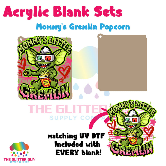 Acrylic Blank & Keychain Kit - Mommy’s Gremlin Popcorn 142