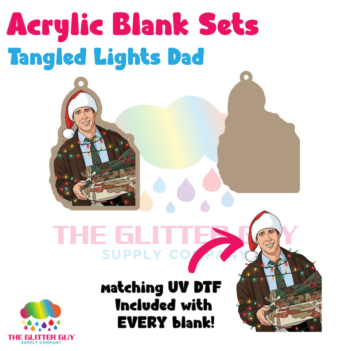 Tangled Lights Dad acrylic blank and keychain kit AB-153