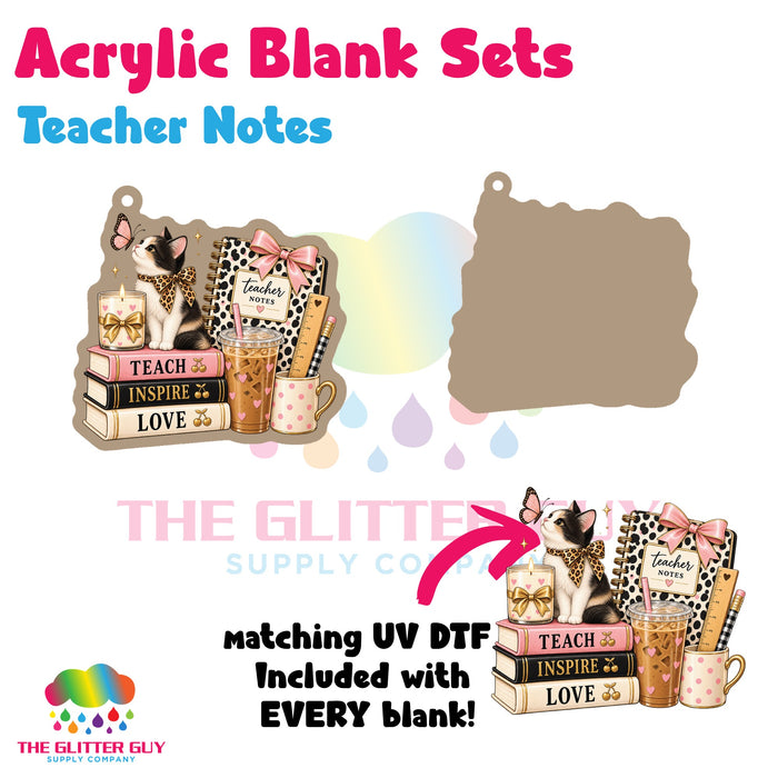 Teacher Notes acrylic blank and keychain kit AB-154