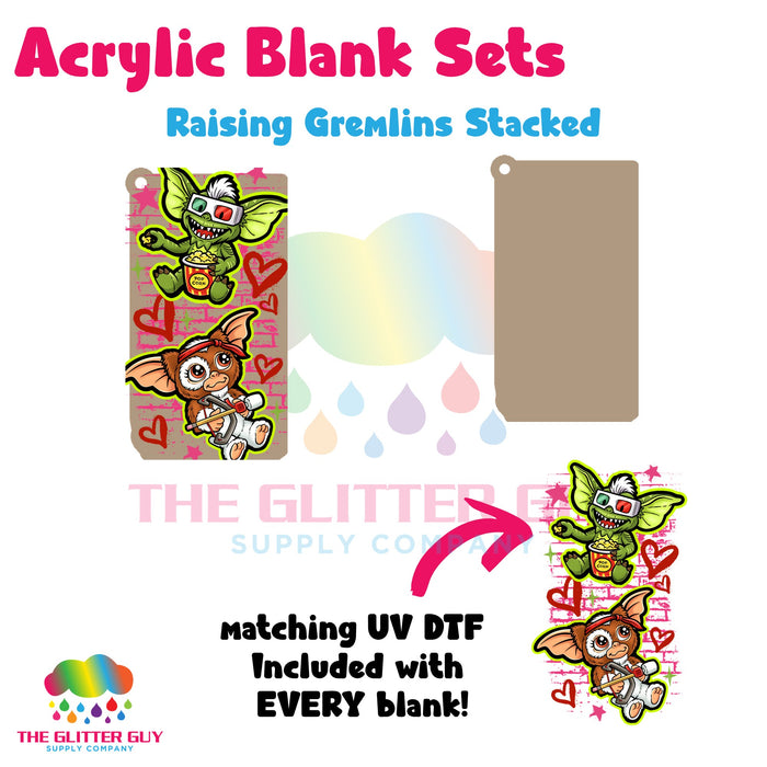 Acrylic Blank & Keychain Kit - Raising Gremlins Stacked 158