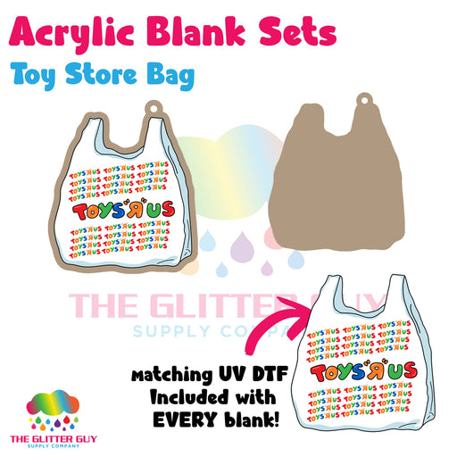 Toy Store Bag acrylic blank and keychain kit AB-160