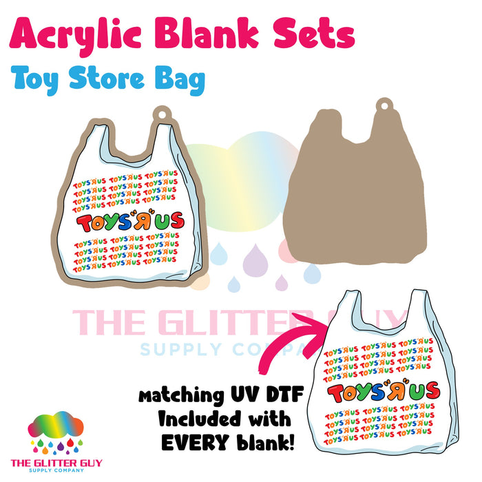 Toy Store Bag acrylic blank and keychain kit AB-160