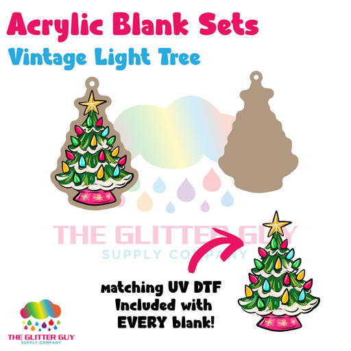 Vintage Light Tree acrylic blank and keychain kit AB-162