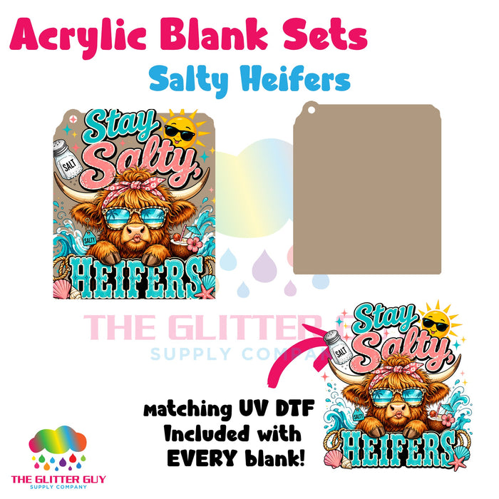 Acrylic Blank & Keychain Kit - Salty Heifers 163