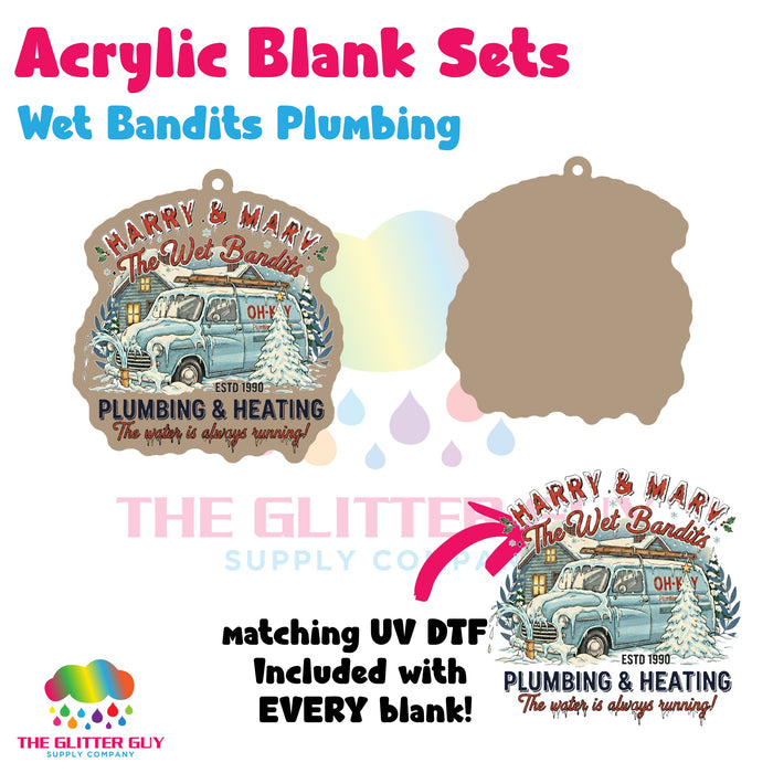Wet Bandits Plumbing acrylic blank and keychain kit AB-163