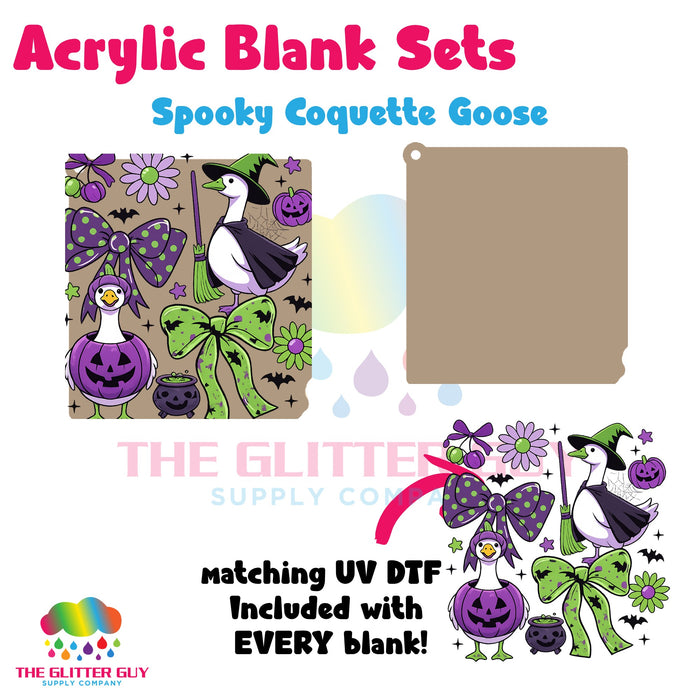 Acrylic Blank & Keychain Kit - Spooky Coquette Goose 174