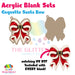 Coquette Santa Bow acrylic blank and keychain kit AB-203