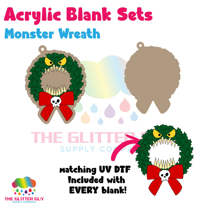 Monster Wreath acrylic blank and keychain kit AB-210