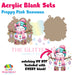 Preppy Pink Snowman acrylic blank and keychain kit AB-217