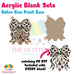 Retro Cow Print Bow acrylic blank and keychain kit AB-219