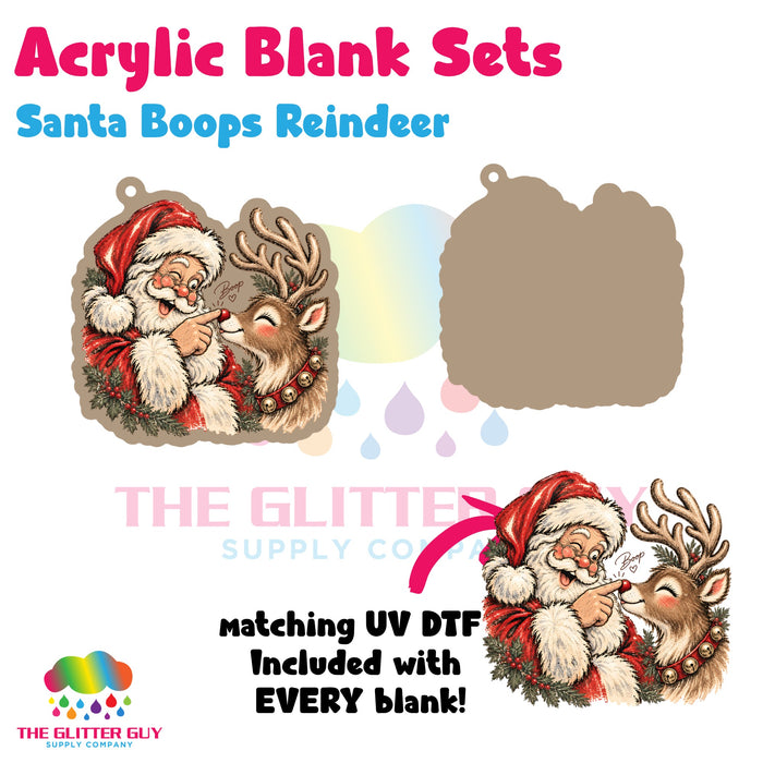 Santa Boops Reindeer acrylic blank and keychain kit AB-221
