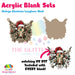 Vintage Christmas Longhorn Skull acrylic blank and keychain kit AB-231