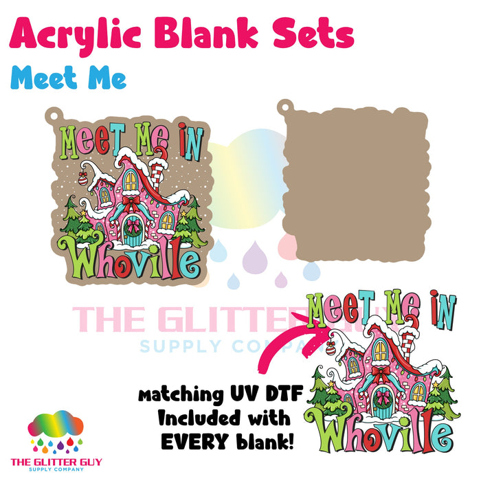 Meet Me acrylic blank and keychain kit AB-248