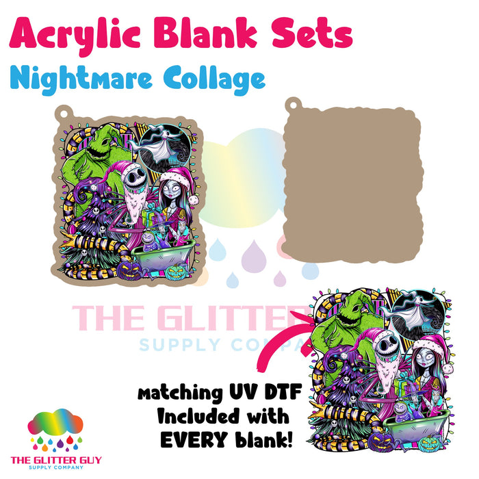 Nightmare Collage acrylic blank and keychain kit AB-254