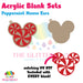 Peppermint Mouse Ears acrylic blank and keychain kit AB-260