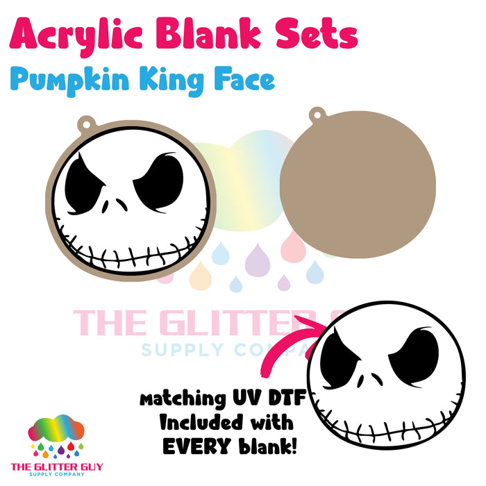Pumpkin King Face acrylic blank and keychain kit AB-262
