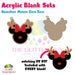 Reindeer Mouse Ears Bow acrylic blank and keychain kit AB-265