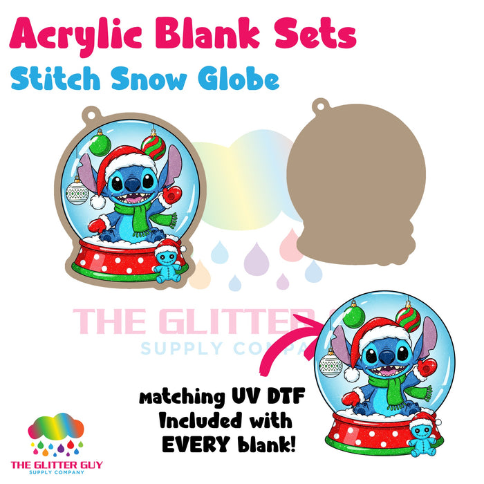 Stitch Snow Globe acrylic blank and keychain kit AB-268