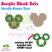 Wreath Mouse Ears acrylic blank and keychain kit AB-271
