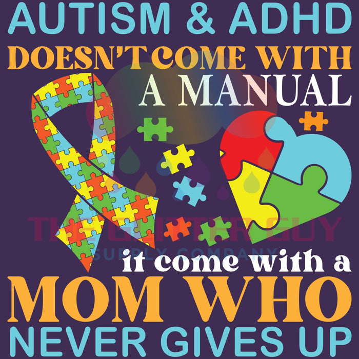Printed Decal - ADHD Autism Mom