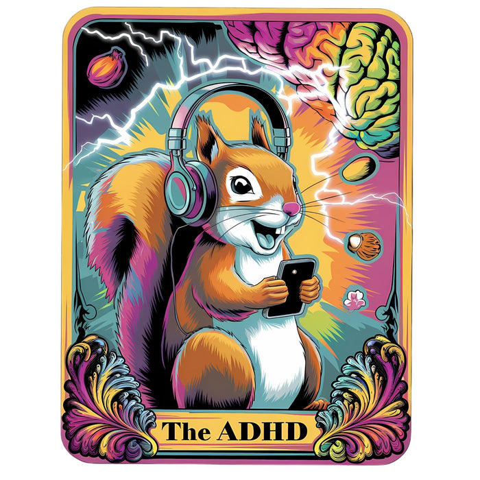 Printed Decal - ADHD Tarot Card